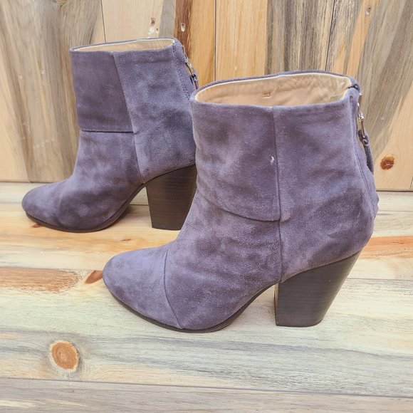 RAG & BONE Classic Newbury Bootie Suede Asphalt Gray - Picture 1 of 9